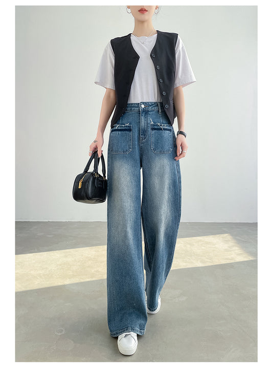 Pantalón Recto Retro Premium de Talle Alto con Corte Suelto - Image 10