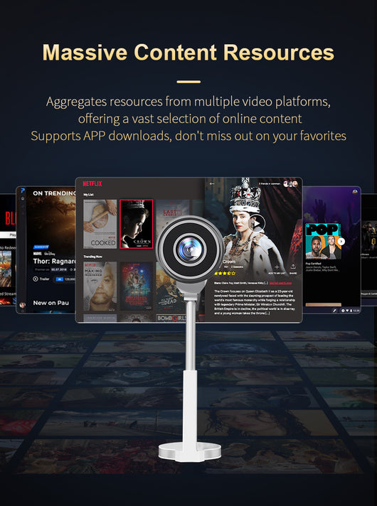 Proyector Inteligente X5G con Soporte PTZ Oculto, Android HD y Bluetooth - Image 8