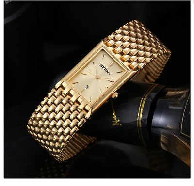 Reloj de Cuarzo Dorado Ultrafino para Pareja - Acero Inoxidable Resistente al Agua - Image 21