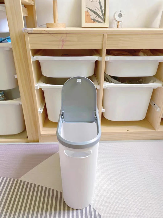 Basurero Compacto con Tapa para Baño - Contenedor de Almacenamiento Estrecho - Image 17