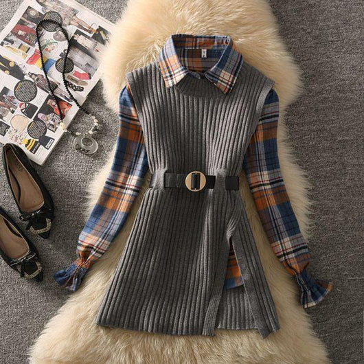 Conjunto Dos Piezas: Suéter con Cuello Polo para Mujer - Image 9