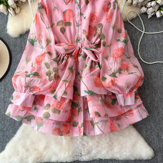 Jumpsuit Elegante con Cintura Ajustable, Volantes Escalonados y Detalles de Encaje Retro - Image 19