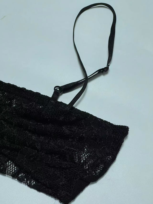 Conjunto de Dos Piezas: Top Corto sin Mangas con Encaje y Brasier Escotado - Image 59