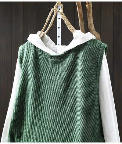Chaleco Tejido de Algodón con Cuello Redondo Estilo Retro - Image 24
