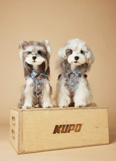 Chaleco Denim sin Mangas para Perros - Diseño Desgastado Love - Image 17