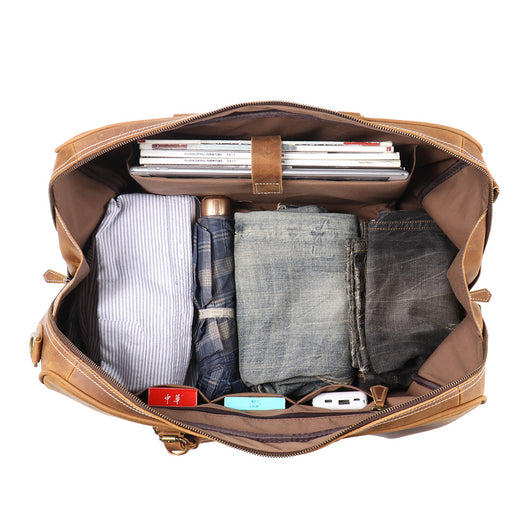 Bolsa de Viaje Portátil para Hombre en Cuero Genuino Estilo Retro - Image 48