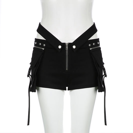 Shorts Casuales para Mujer con Diseño de Costura V y Cintura Ajustable - Estilo Hot Girl - Image 7