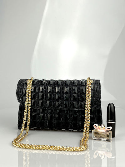 Clutch de Cristal Brillante con Cadena de Strass - Image 16