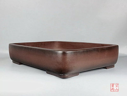 Maceta Artesanal Rectangular de Barro Púrpura Antiguo - Image 10
