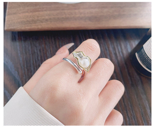 Anillo Ajustable de Perla Luxury con Detalles en Tonos Verdes - Image 14