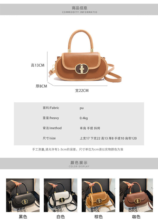 Bolso Tote Retro Premium Mate con Correa Cruzada Miniatura Redonda Otoño - Image 10