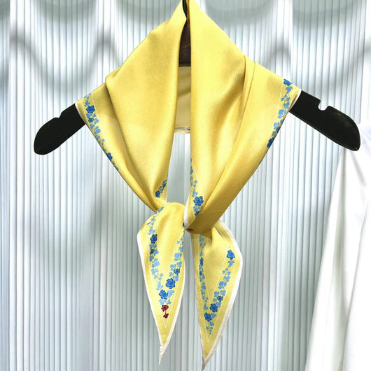 Pañuelo de Seda Crepe Estampado Diamante - Image 31