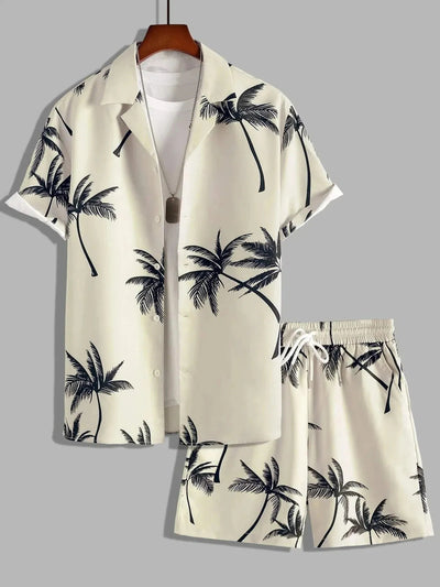 Conjunto Hawaiano Hombre: Camisa y Shorts Holgados de Manga Corta - Image 44