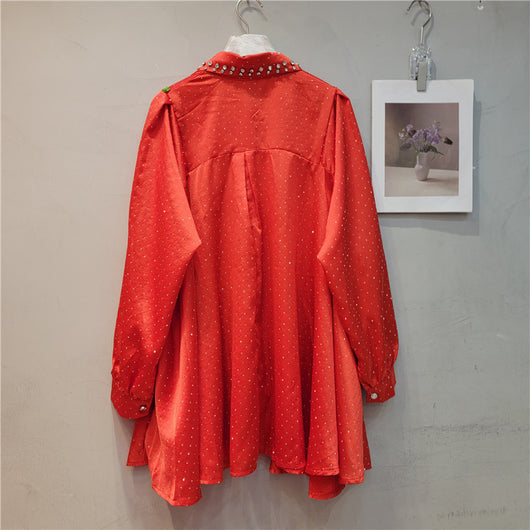 Blusa Larga de Invierno con Detalles de Cuentas para Mujer - Image 21