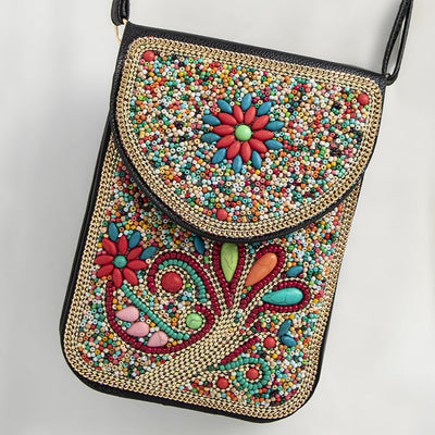 Bolsa Bohemia para Celular con Cuentas y Concha Marina - Image 73