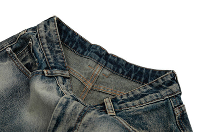Pantalones Denim Tie-dye Punk Cintura Media - Image 22