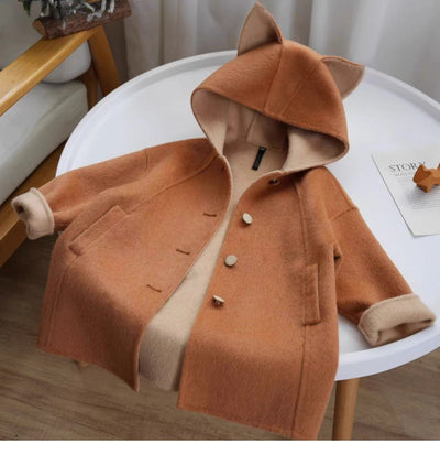 Abrigo de Lana Infantil Zorro Adorable - Largo Grueso y Cálido - Image 12