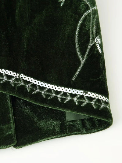 Abrigo Bordado para Mujer con Detalles de Terciopelo - Image 9