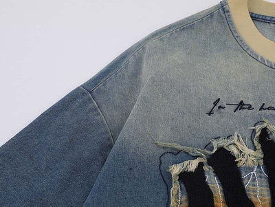 Camiseta Vaquera Vintage Estilo Cowboy con Textura Flocking - Image 14