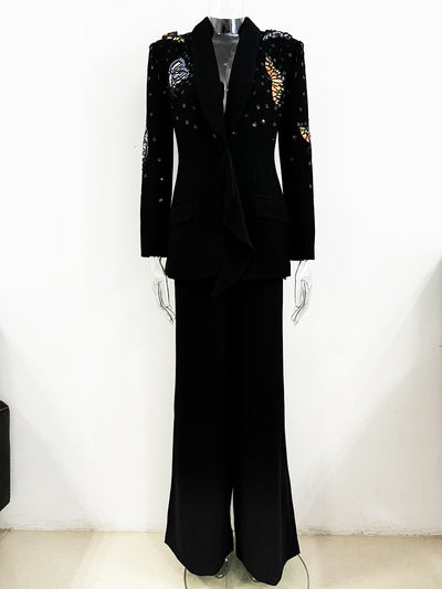 Conjunto de Traje con Mariposas 3D y Cristales Brillantes para Mujer - Image 21