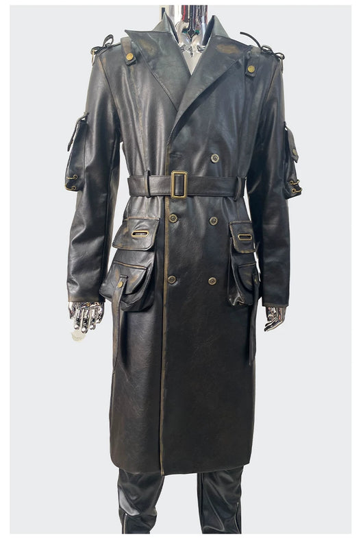 Chaqueta de Cuero para Motociclista Talla Grande - Image 14