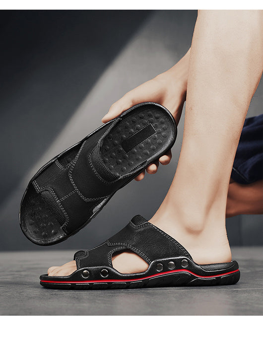 Sandalias Hombre Cuero Genuino Antideslizantes - Chanclas Outdoor Cómodas - Image 14