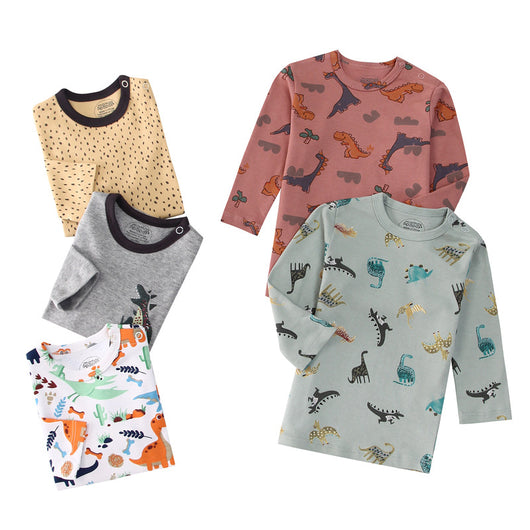Pack de 5 Camisetas Infantiles Manga Larga Estampado Otoño Multicolor - Image 29