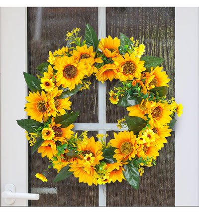 Adorno de Pared Girasol Primavera con Ratán y Madera Rústica - Image 7