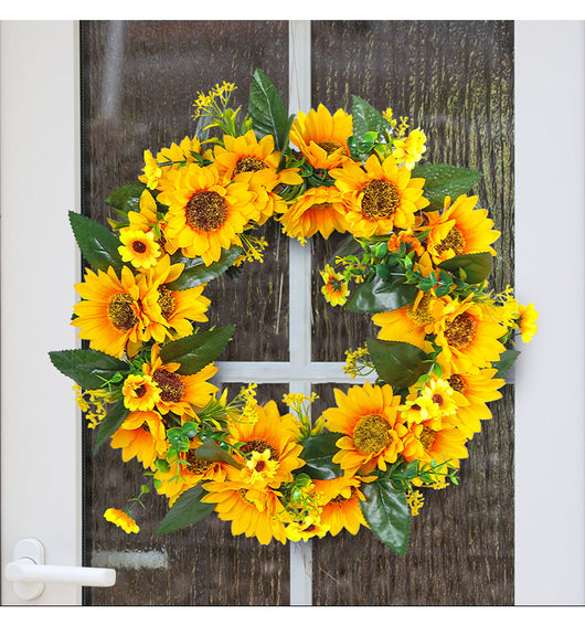 Adorno de Pared Girasol Primavera con Ratán y Madera Rústica - Image 7