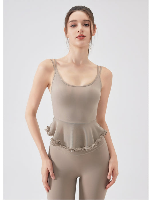 Top Deportivo Yoga con Encaje Espalda Descubierta - Tela Respirable Fanxin Air Sense - Image 17
