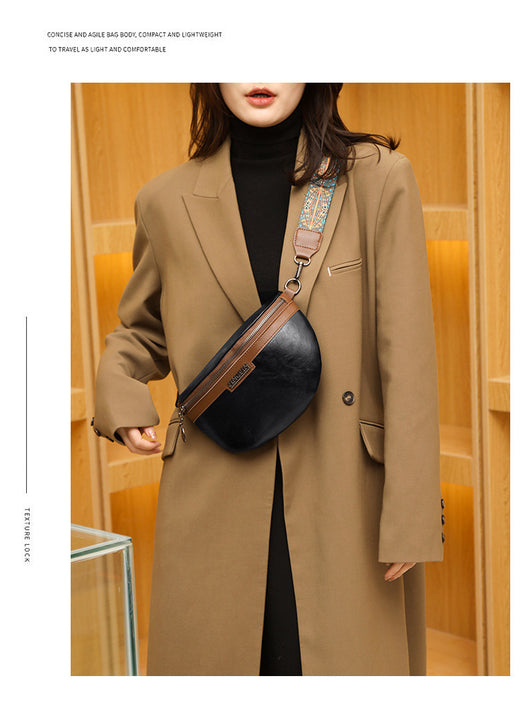 Bolso Bandolera Semilunar con Textura en Pecho para Mujer - Image 30