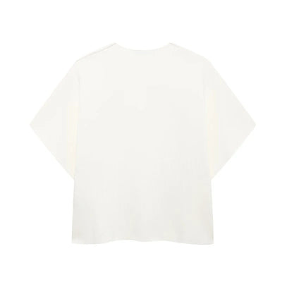 Blusa Rayada Cuello Redondo con Abertura y Manga Corta - Image 25