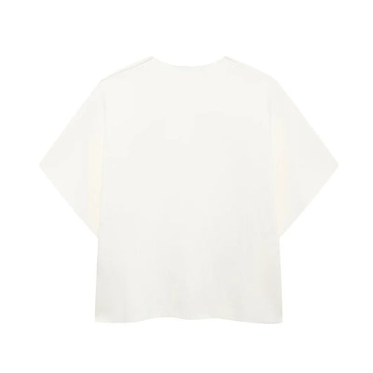 Blusa Rayada Cuello Redondo con Abertura y Manga Corta - Image 25