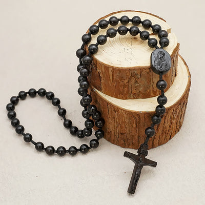 Rosario Clásico de Cuerda en Madera de Ébano Púrpura - Image 19