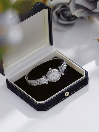 Reloj de Plata Minimalista Lujo Temperamento Clásico - Image 21
