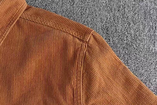Camisa de Pana Vintage Lavada Manga Larga para Hombre - Image 35
