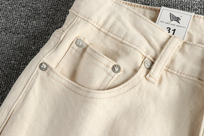 Jeans Vintage Lavado Crudo en Tono Crema - Image 20