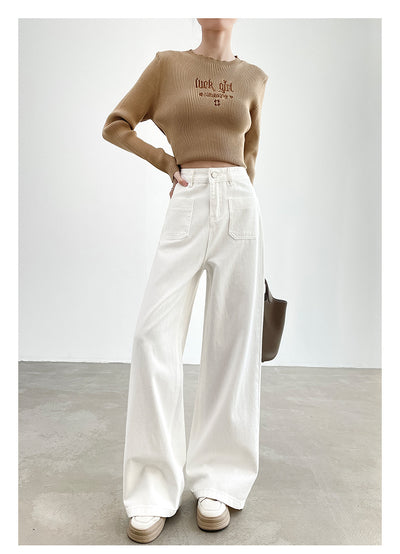 Pantalón Recto Holgado de Cintura Alta con Efecto Adelgazante - Image 13