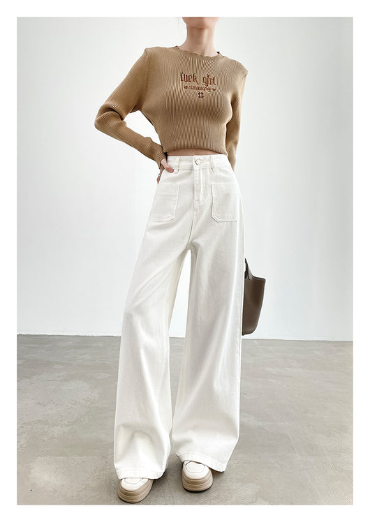 Pantalón Recto Holgado de Cintura Alta con Efecto Adelgazante - Image 13