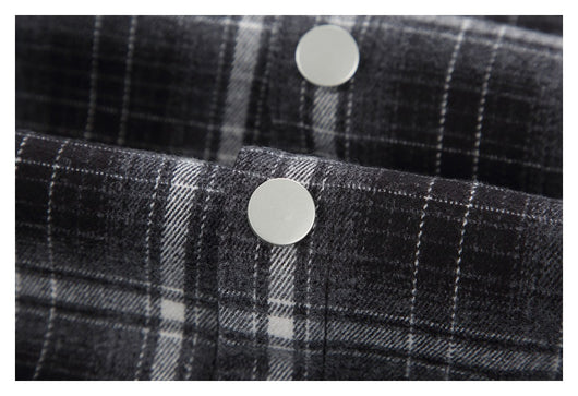 Camisa de Trabajo Cuadros Retro Americana con Capucha para Hombre - Image 32