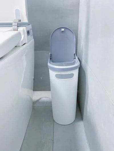 Basurero Compacto con Tapa para Baño - Contenedor de Almacenamiento Estrecho - Image 27