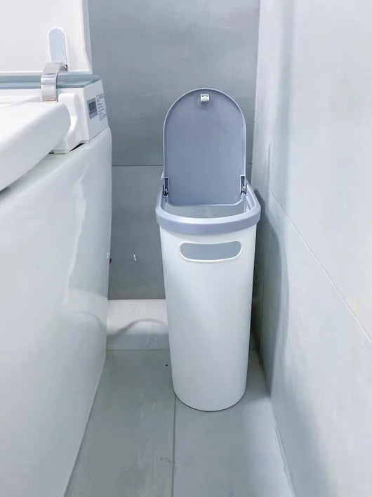 Basurero Compacto con Tapa para Baño - Contenedor de Almacenamiento Estrecho - Image 27