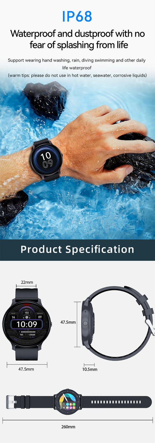 Reloj Inteligente Deportivo con Monitor de Presión y Oxígeno - Image 13