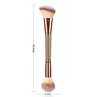 Brocha Iluminadora Doble Cabezal de Lana Suave con Tubo de Cobre - Image 10