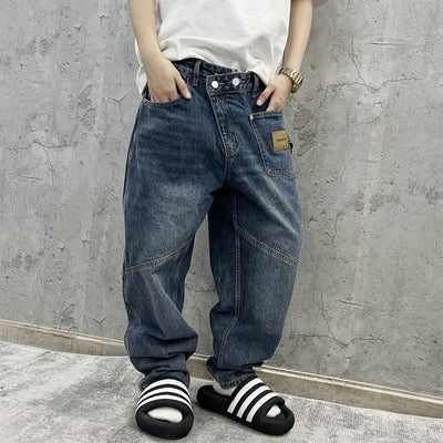 Pantalones Cargo Vaqueros Retro Lavado Pesado con Diseño de Bolsillos Oblicuos - Image 53