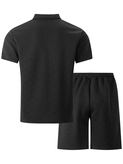 Saco Casual de Manga Corta con Textura Jacquard para Hombre - Image 13