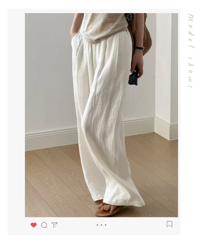 Pantalón Drapeado Slim Cintura Alta con Pierna Ancha - Image 16