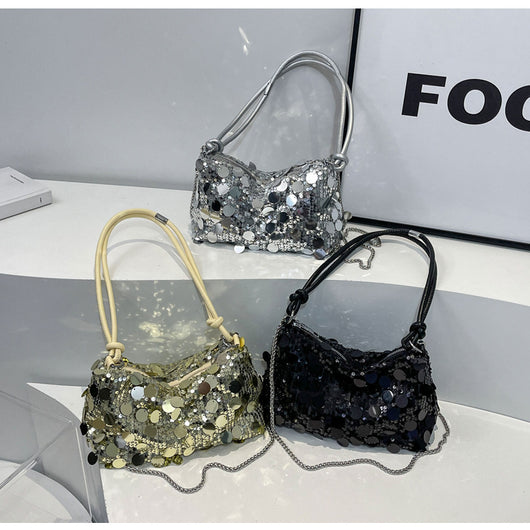 Bolso Bandolera Mujer con Cadena y Lentejuelas Brillantes - Image 25