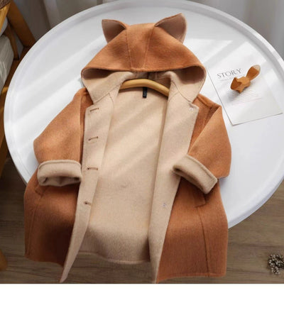 Abrigo de Lana Infantil Zorro Adorable - Largo Grueso y Cálido - Image 16