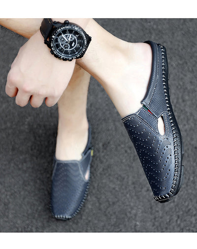 Zapatos Muller Slip-On de Cuero Genuino con Perforado - Image 9